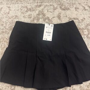NWT Zara Black Mini Skort